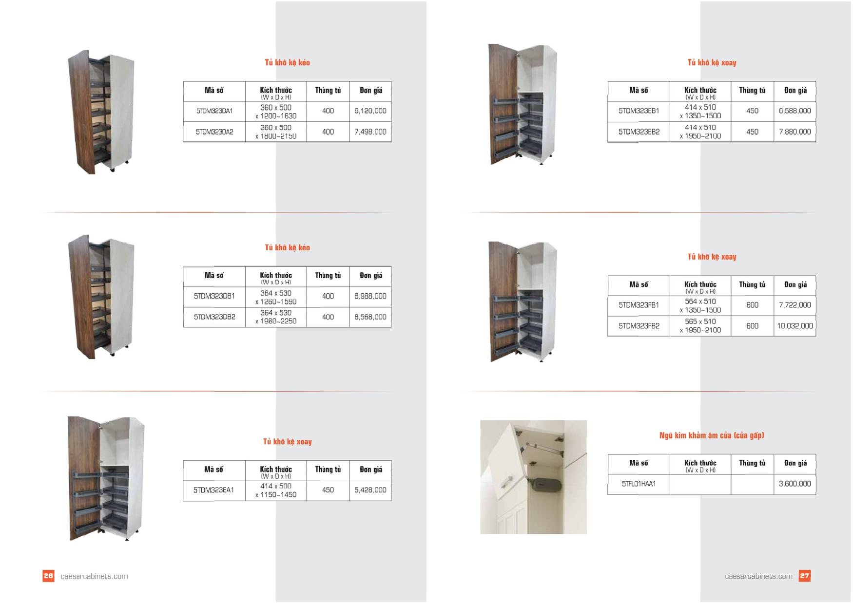 Tủ bếp Caesar Catalogue và Bảng giá mới nhất 2025 /Page 13